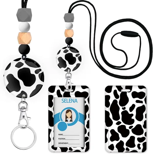 Vista 7 de Cordones para Profesores de Concienciación sobre el Autismo para Tarjetas de Identificación y Llaves, Lindo Cordón de Silicona con Cuentas Separable