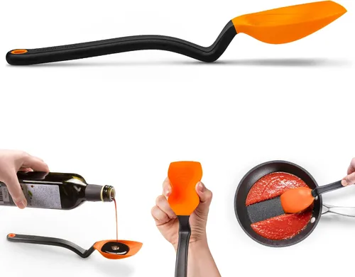 Vista 9 de Dreamfarm Supoon - Cuchara de cocina antiadherente para raspar silicona, para servir, mide 0.2 fl oz de cucharadita y 0.5 fl oz de cucharada, 11