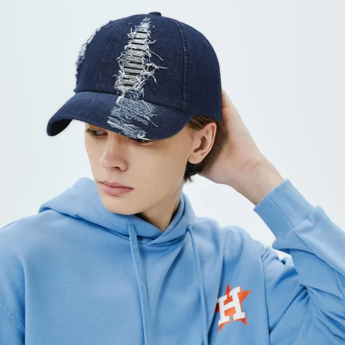 Vista 3 de XYIYI Gorra de béisbol vintage desgastada de algodón ajustable para mujeres y hombres