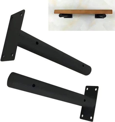 Vista 6 de Soporte flotante de pared para decoración de pared, soporte oculto montado en la pared, soportes de almacenamiento de oficina en casa para estantes