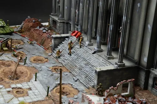 Vista 15 de Italeri 6195S Juego de batalla 1:72 1945 Fall of the Reichs, edificio, fabricación de modelos de soporte, manualidades, pasatiempos, pegado, kit