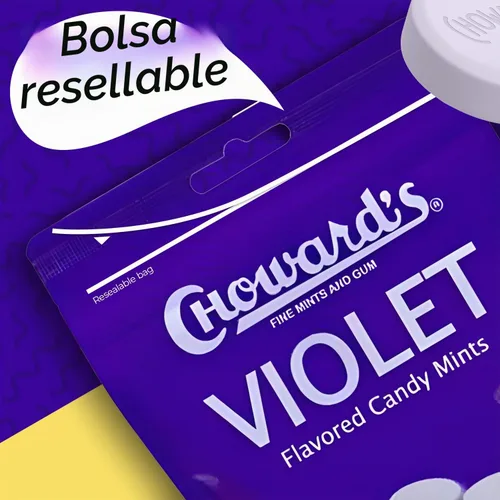 Vista 6 de Choward's Bolsa de dulces Violet Mints Sabor aromático audaz Perfecto para viajes, compartir y regalar Caramelos nostálgicos vintage Bolsa
