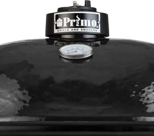 Vista 2 de Primo Jack Daniels Edition - Parrilla ahumadora de carbón de cerámica, ovalada Xl