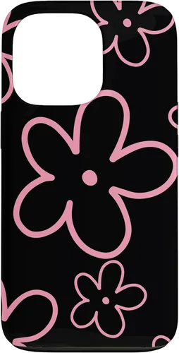 Vista 10 de Pink Black Flower Retro Modern Boho Floral Aesthetics Case for iPhone 17