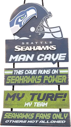 Vista 20 de NFL Team Logo Mancave Man Cave Hanging Wall Sign