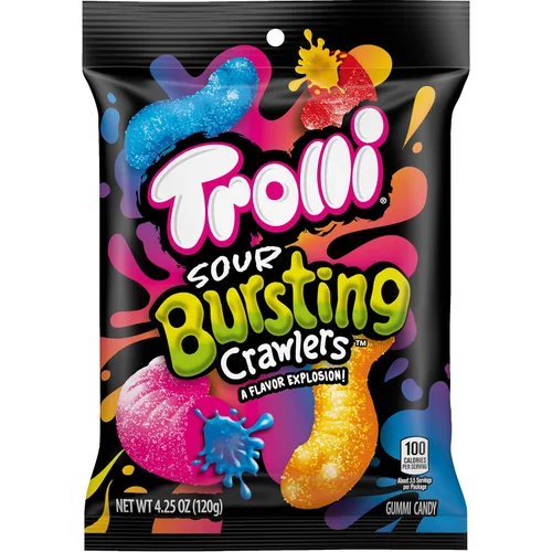 Vista 3 de Trolli Sour Bursting Crawlers - Caramelos de gomitas ácidas, 4.25 onzas (Paquete de 12)