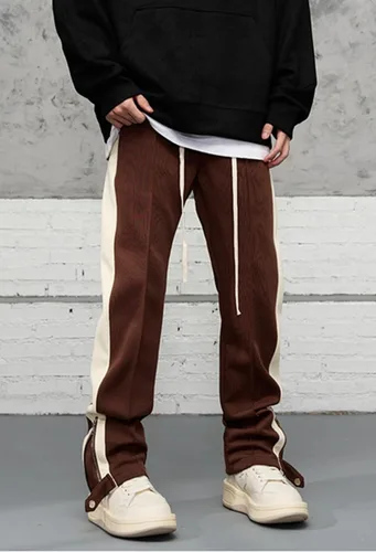 Vista 30 de Pantalones deportivos de gamuza sintética para mujer, pantalones de baile acampanados para hombre