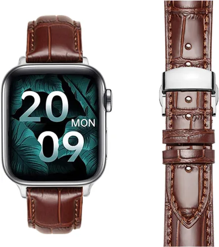 Vista 12 de Moran - Correas de cuero compatibles con Apple Watch Band 1.929 in 1.772 in 1.732 in 1.654 in 1.614 in 1.575 in 1.496 in, correa de cuero de oveja