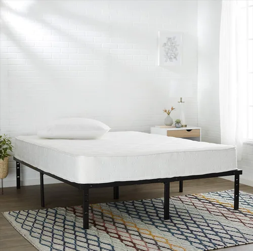 Vista 5 de Amazon Basics - Base para cama robusta y antideslizante de plataforma de tamaño completo con almacenamiento, soporte de listones de acero, sin