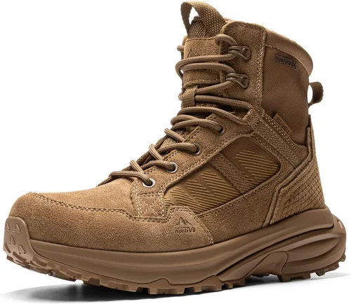 Vista 11 de NORTIV 8 Botas de combate tácticas ligeras para hombre Arena