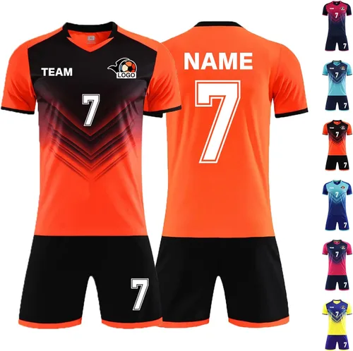 Vista 7 de LAIFU Camiseta de Fútbol Personalizada para Adultos y Niños - Camiseta de Fútbol Personalizada con Nombre, Número y Logo