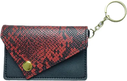 Vista 9 de Pastillero anticonceptivo con estampado de piel de serpiente (negro)