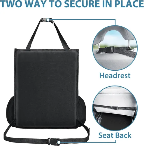 Vista 5 de Elantrip Organizador de asiento delantero de automóvil, almacenamiento de asiento trasero con correas ajustables, organizadores de asiento de camión
