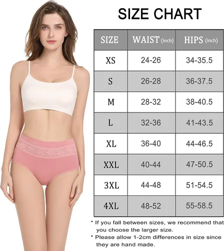 Vista 6 de HAVVIS - Ropa interior de cintura alta y de algodón para mujer, que disimula la barriga, jacquard con rosas, paquete múltiple