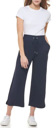 Vista 2 de Calvin Klein Pantalones elásticos de rizo francés lavado para mujer