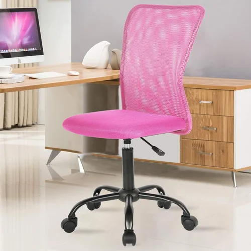Vista 12 de Silla de oficina de malla con soporte lumbar, silla de escritorio ergonómica, moderna, negra