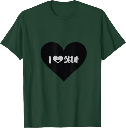 Vista 82 de I Love Soup - Camiseta de regalo con forma de corazón, Blanco, S Asfalto