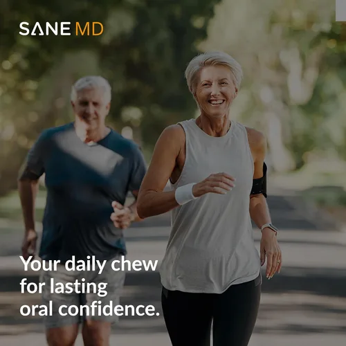 Vista 8 de Sane MD PRO60+ Dental Reviver para adultos mayores de 60 años, tabletas de probióticos orales masticables para encías saludables, aliento fresco