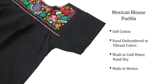 Vista 8 de Artesanias FR Leos Mexican Imports Mexican Puebla Blusa