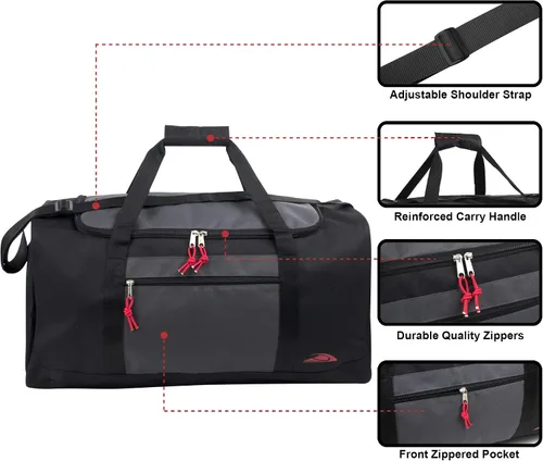 Vista 2 de Bolsas de lona ligeras para hombres y mujeres para viajar, el gimnasio y como bolsa de equipo deportivoorganizador