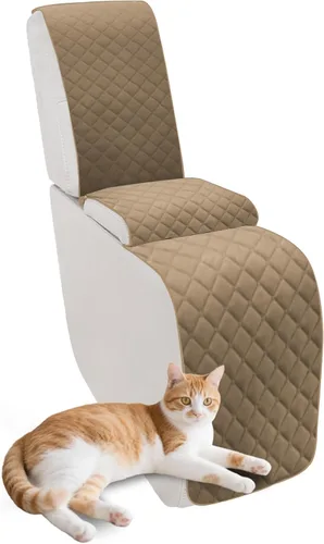 Vista 75 de Fundas para sofá modular reclinable, de terciopelo en forma de L, funda de consola central para perros y mascotas, lavable antideslizante, 1 funda