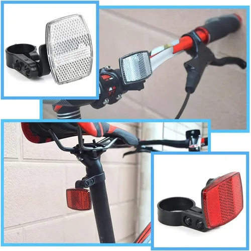 Vista 4 de VICDUEKG Kit de reflectores delanteros y traseros de bicicleta, 12 piezas de reflectores de radios de rueda de luz de bicicleta, accesorios