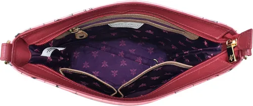 Vista 6 de Anuschka Hobo alto de cuero genuino pintado a mano para mujer