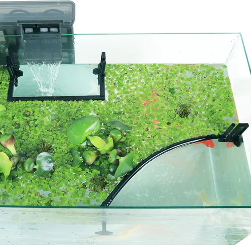 Vista 8 de HOZOE Jaula Flotante para Plantas de Acuario, Plantas Flotantes que Impiden el Paso de Filtros y Calentadores, Altura Ajustable con Nivel de Agua