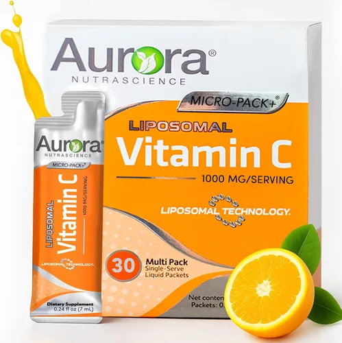 Vista 10 de Aurora Nutrascience - Vitamina C líquida liposomal, suplemento de apoyo inmunológico saludable para adultos, sin azúcar, 3000 mg por porción