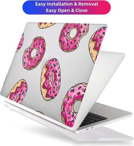 Vista 5 de Funda compatible con MacBook de 12 pulgadas 2017 2016 2015 versión A1534 con retina, carcasa rígida de plástico + cubierta de teclado + protector