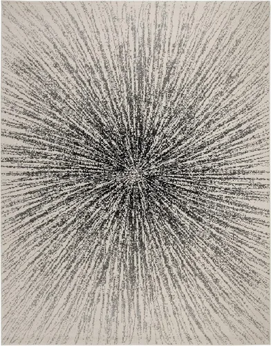 Vista 27 de SAFAVIEH Evoke Collection EVK228J - Alfombra abstracta de estallido de 2'2" x 4', color aguamarina/marfil, no desprende pelusa, alfombra de acento