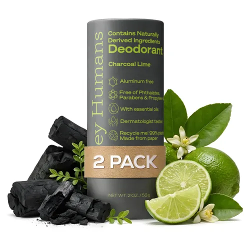Vista 33 de Hey Humans Desodorante, desodorante sin aluminio para mujeres y hombres, contiene ingredientes derivados naturalmente, control de olores durante