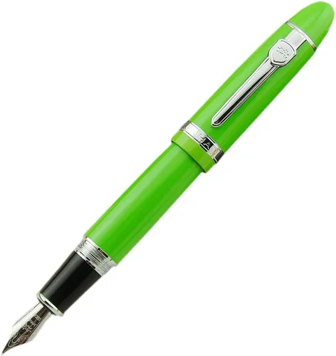 Vista 11 de Lanxivi Jinhao 159 - Pluma estilográfica color champán con ribete plateado y estuche
