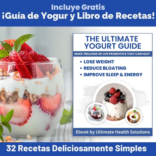Vista 5 de Ultimate Probiotic Yogurt Maker XL con un 50% más de capacidad, control de tiempo y temperatura ajustable, hace billones de probióticos vivos