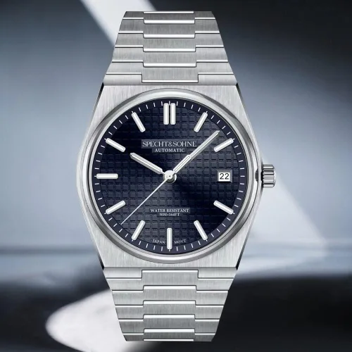 Vista 2 de TACTO Specht&Sohne - Reloj para hombre Japan Miyota 8215 Movt, relojes mecánicos automáticos de acero inoxidable, zafiro luminoso, 164.0 ft