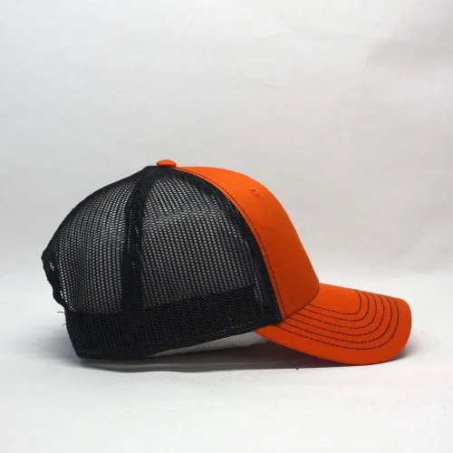 Vista 14 de Gorra de béisbol de camionero de malla de algodón de dos tonos de malla de algodón de dos tonos