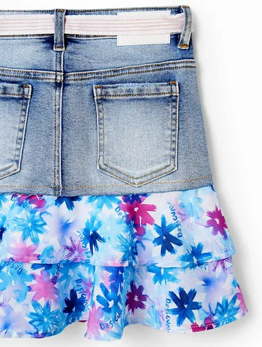 Vista 5 de Desigual Girl Denim Skirt Evase