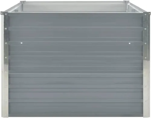 Vista 9 de vidaXL Cama de jardín elevada, cama de flores elevada, maceta de acero galvanizado, maceta al aire libre para patio, jardín, verduras, hierbas, gris