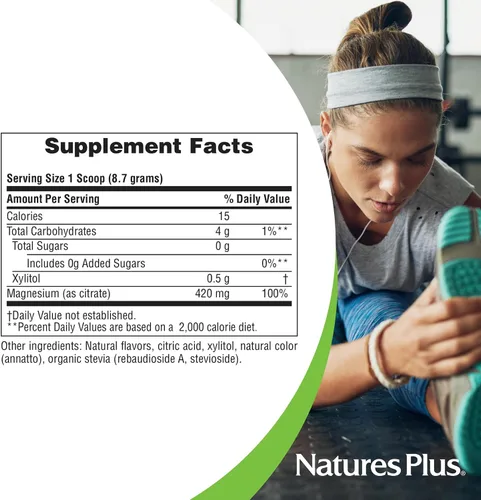 Vista 4 de NaturesPlus KalmAssure Polvo de magnesio – 1.15 libras – Sabor naranja – Apoya la relajación nerviosa y muscular – Sin OMG, sin gluten, vegano – 60