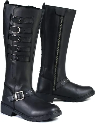 Vista 17 de Milwaukee Leather Botas de Motociclista de Cuero para Mujer de Rodilla a Altura de la Pierna Colección Premium MBL