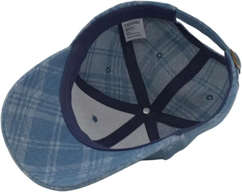 Vista 5 de TSSGBL Gorra de algodón suave sin estructura, desgastada, para papá, ajustable, de perfil bajo, para mujeres y hombres Azul
