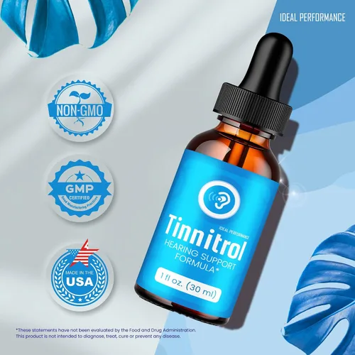 Vista 4 de Gotas de tinnitrol de tinnitus, alivio de tinnitrol y tinnitus para orejas zumbidas, suplemento avanzado de apoyo para la salud del oído, gotas