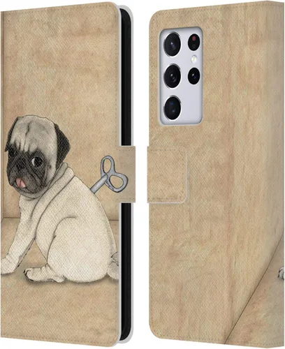 Vista 8 de Head Case Designs Officially Licensed Barruf Beagle Dogs Leather Wallet Case Compatible with Samsung Galaxy S21 Ultra 5G