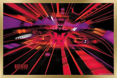 Vista 14 de Trends International DC Comics TV Batman Beyond - Póster de pared de bañera, 22.4 pulgadas de largo x 14.7 pulgadas, versión enmarcada en madera