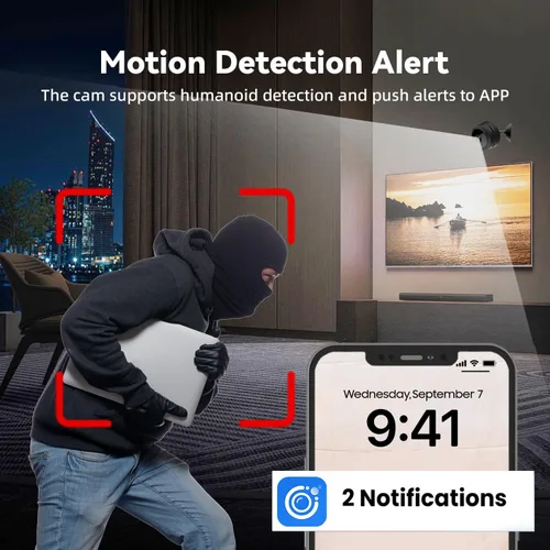 Vista 5 de Cámara oculta espía 1080P WiFi Mini seguridad inalámbrica para el hogar Negro