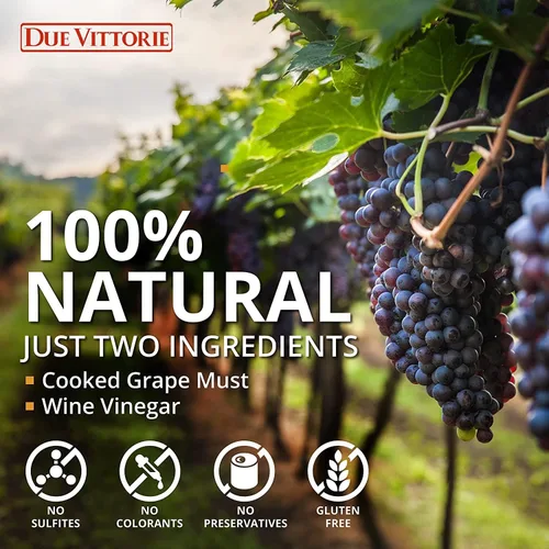 Vista 2 de Due Vittorie Oro - Vinagre balsámico con vertedor (8.45 onzas líquidas / 250 ml. )