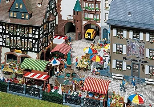 Vista 2 de Faller 180582 Market Stands y carros Escenario y Accesorios