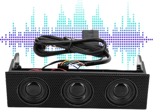 Vista 6 de Zopsc 5.25in Panel frontal USB PC Panel frontal Altavoz estéreo envolvente computadora caso incorporado Mic altavoz STW9005