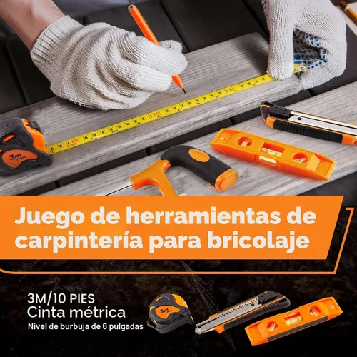 Vista 7 de XOOL Kit de herramientas de reparación del hogar de 368 piezas con caja de herramientas de cajón, incluye martillo, alicates, destornilladores