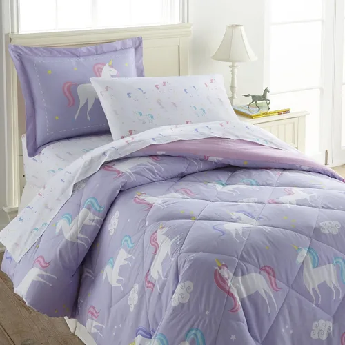 Vista 7 de Wildkin Juego de ropa de cama individual de 5 piezas, edredón, sábanas y fundas de almohada 100% algodón para acurrucarse cómodamente, Tierra